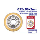 DISCO DE CORTE PARA CERAMICA CON CARBURO DE TUNGSTENO Y RODAMIENTO, P/ETCR6005 ETCR8006 ETCR1006 ETCR1206. EMTOP