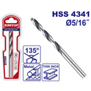 BROCA PARA METAL Y MADERA 5/6 PLG, ACERO RAPIDO HSS, PUNTA 135 GRADOS, EMTOP.