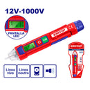 DETECTOR DE VOLTAJE SIN CONTACTO DE 12 VOLTIOS A 1000 VOLTIOS, INDICADOR DE LUZ LED Y SONIDO AUTO APAGADO.EMTOP, ETPL210003