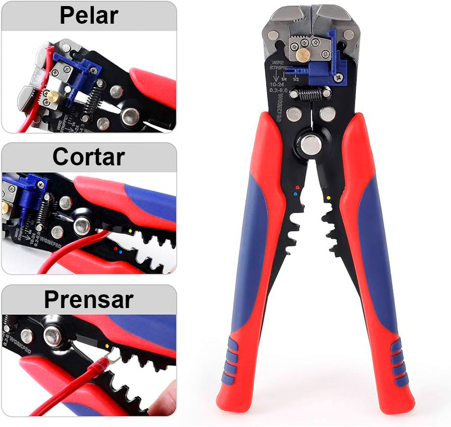 Alicate pela cables inteligente, auto ajustable, Emtop, ewsp102429, EWSP102429