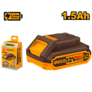 Batería de lithium de 1.5 amperios en marca INGCO, FBLI12151