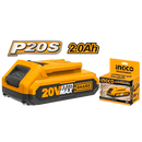 Batería de lithium de 2.0 amperios de 20 Voltios en marca INGCO, FBLI20011