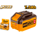Batería de lithium de 7.5 amperios de 20 Voltios en marca INGCO, FBLI2075