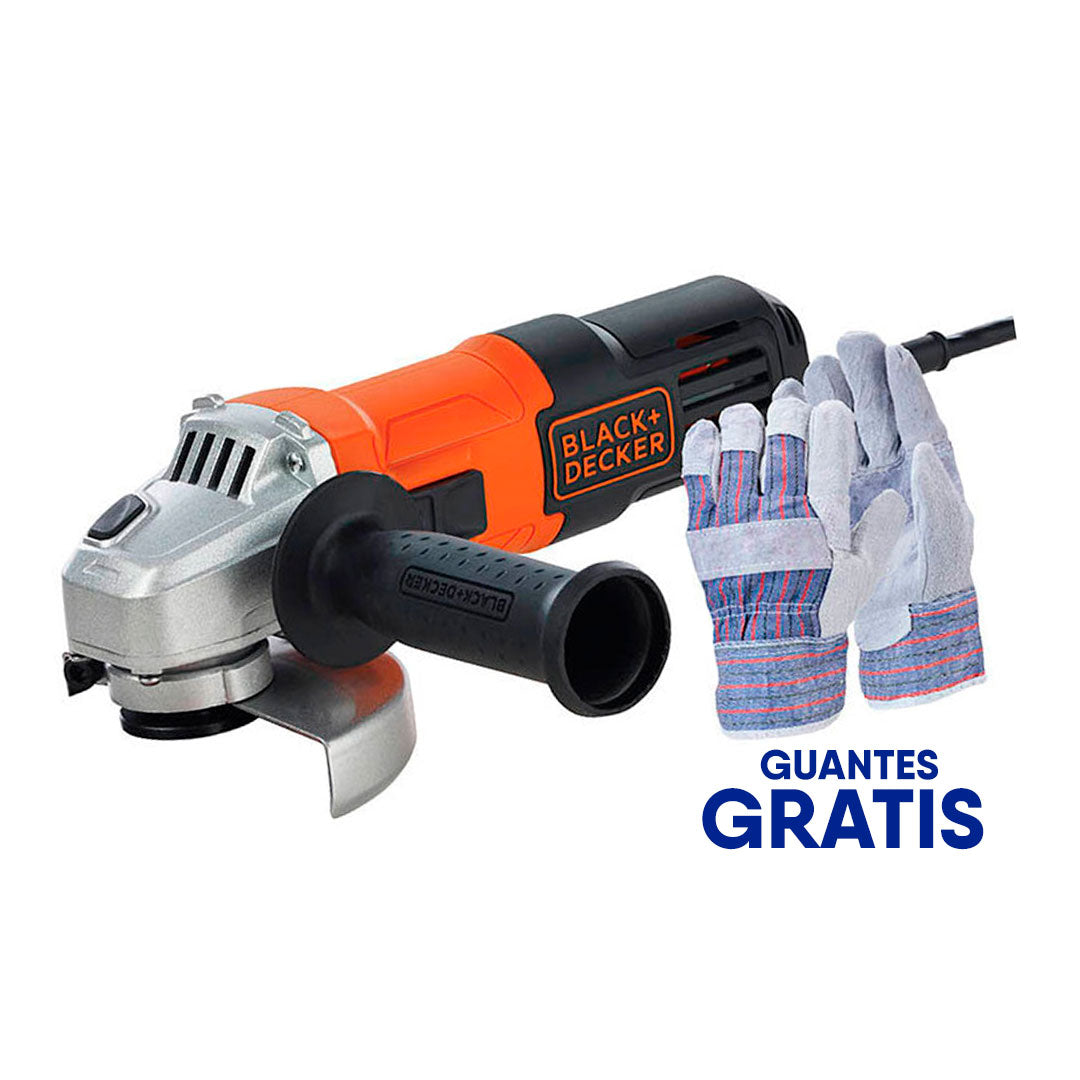 PULIDORA/ESMERILADORA, 4-1/2 PULG, 650 WATTS, INCLUYE GUANTES. MARCA BLACK AND DECKER, G650GL-B3
