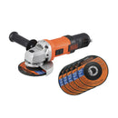 Esmeriladora de 4 1/2 plg con 6 discos Black and Decker G720X6D-B3