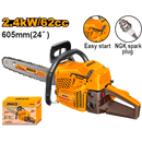 Motosierra a gasolina de 24" pulgadas 2 tiempos, marca INGCO, GCS5602411