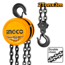 Polipasto de 2 toneladas con 3 metros de cadena, en marca INGCO, HCBK0102