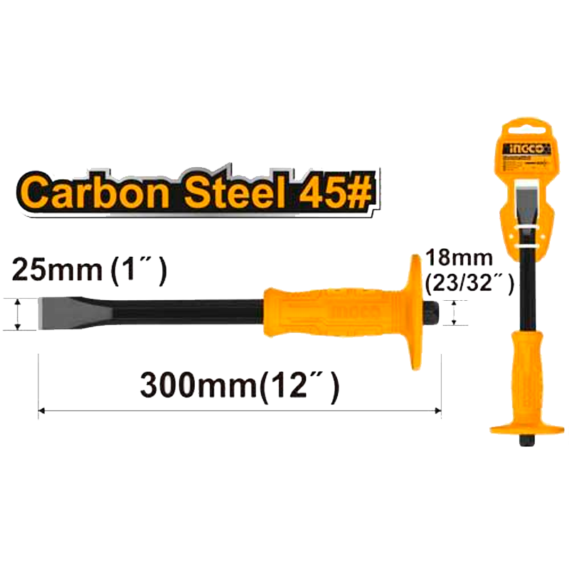 Cincel manual plano de 24MM en marca INGCO, HCCL082412