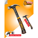 Martillo con imán en la cabeza para sujertar clavos de 16onz anti vibratorio con mango de hule, marca INGCO, HCH81016L