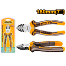 Alicate de corte diagonal de 7" en marca INGCO, HDCP08188