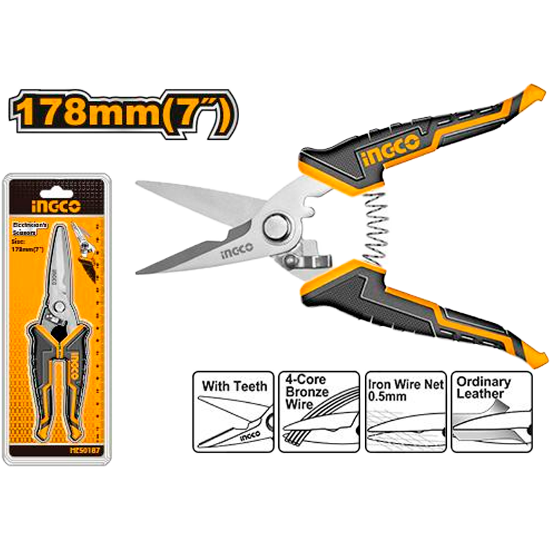 Alicate para electricista de 7" en marca INGCO , HES0187