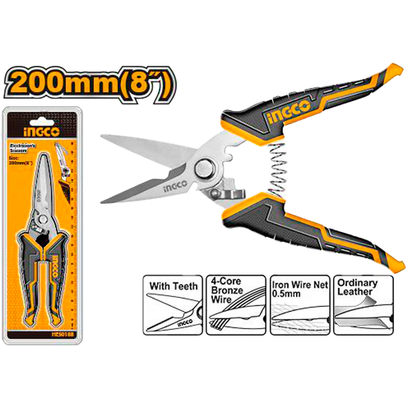 Alicate para electricista de 8" en marca INGCO, HES0188