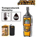 Medidor de temperatura y humedad en marca INGCO, HETHT01