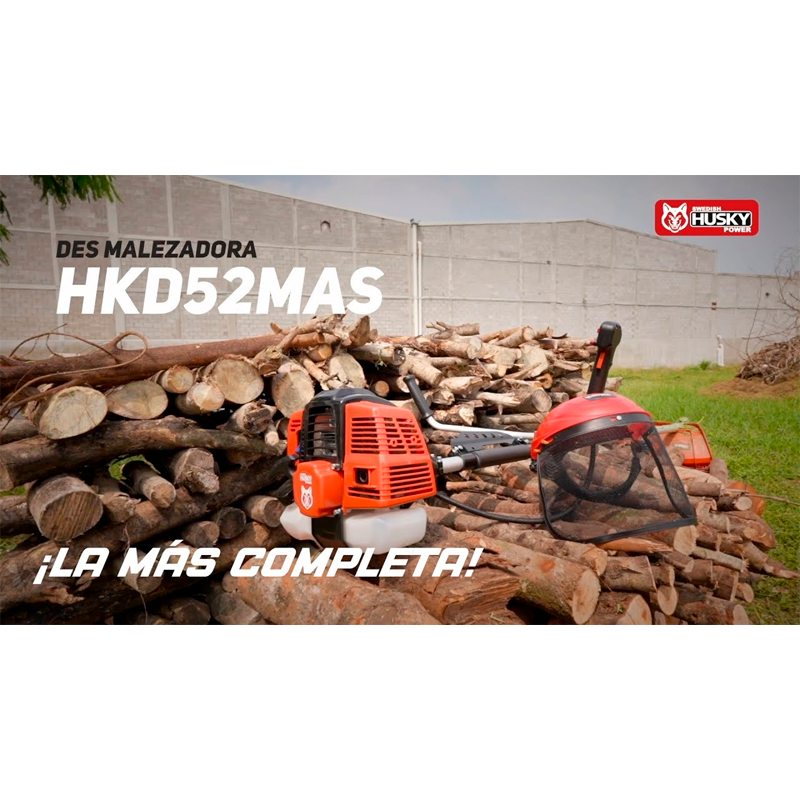 Chapeadora desbrozadora a gasolina de 2.5 Hp en marca SWEDISH HUSKY, HKD52MAS