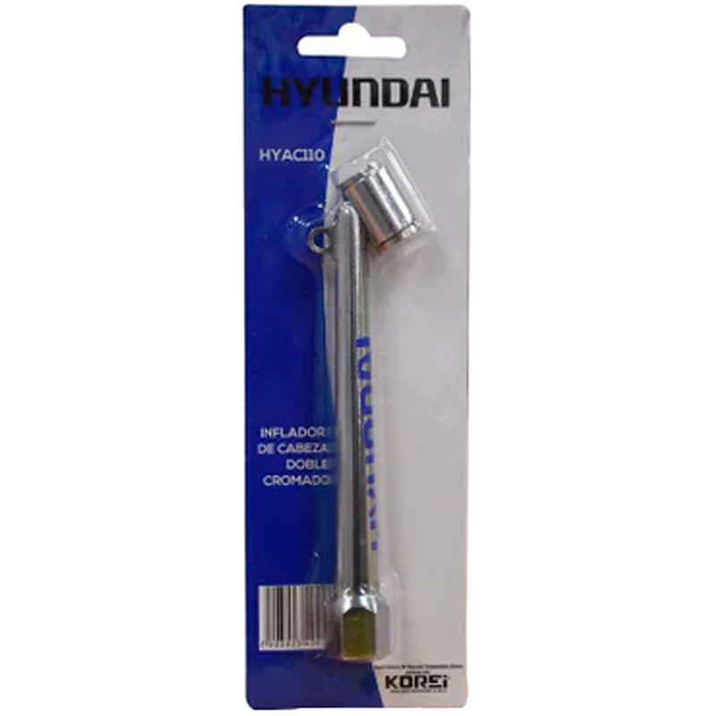 Inflador de doble cabeza cromado en marca HYUNDAI, HYAC110