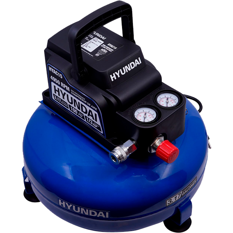 Mini compresor de 12 Litros, 1/3hp, en marca HYUNDAI, HYAC15