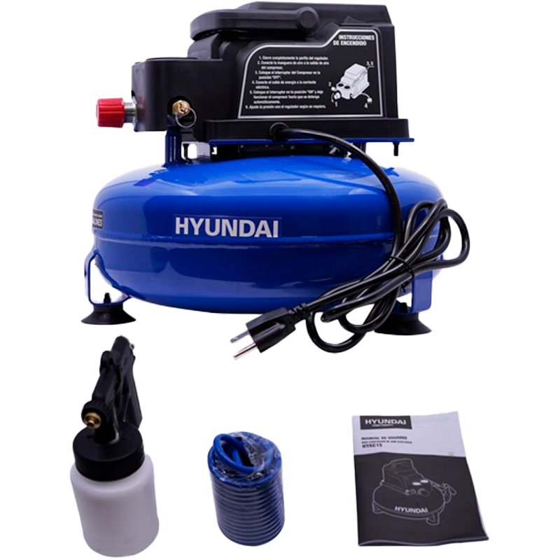 Mini compresor de 12 Litros, 1/3hp, en marca HYUNDAI, HYAC15