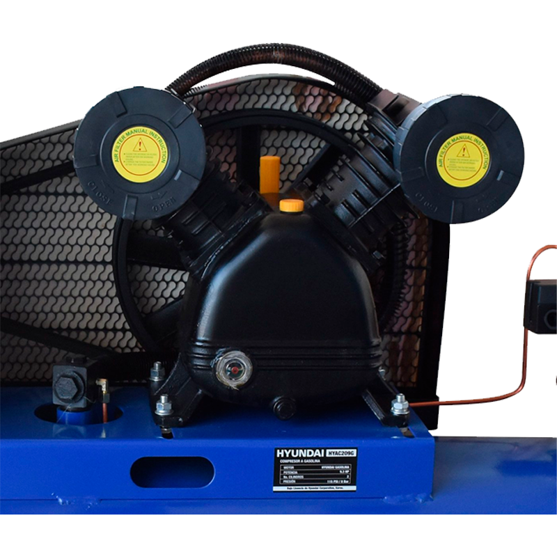 COMPRESOR DE GASOLINA DE 200 LITROS, 9.3 HP, 115 PSI MAX, HYUNDAI, HYAC209G