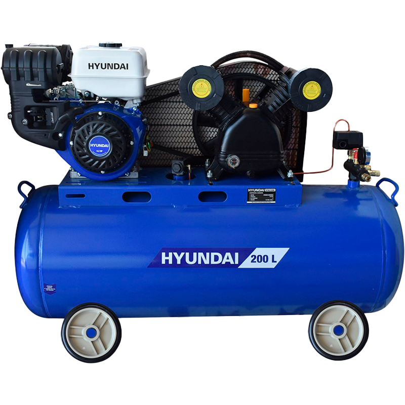 COMPRESOR DE GASOLINA DE 200 LITROS, 9.3 HP, 115 PSI MAX, HYUNDAI, HYAC209G