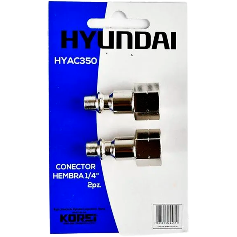 Conector hembra de 1/4 pulgada en marca HYUNDAI, HYAC350