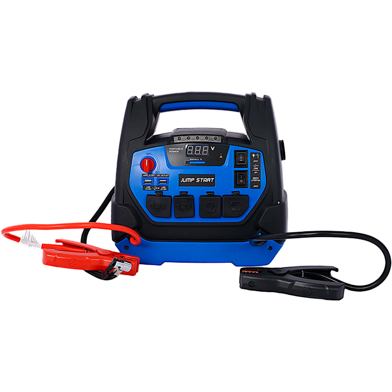 Arrancador de autos con compresor 12 voltios Corriente pico 1250 amperios en marca HYUNDAI, HYJS-1250