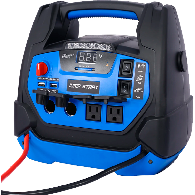 Arrancador de autos con compresor 12 voltios Corriente pico 1250 amperios en marca HYUNDAI, HYJS-1250