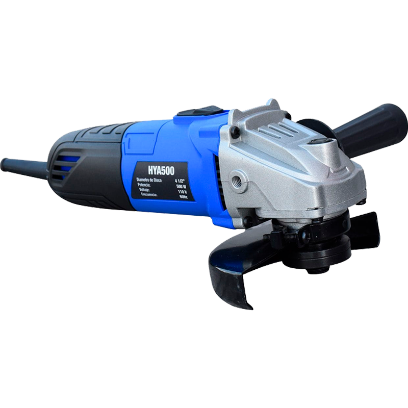 Combo de barreno percutor de 1/2" y esmeriladora 4 1/2" con accesorios y caja plastica, en marca HYUNDAI, HYK5000