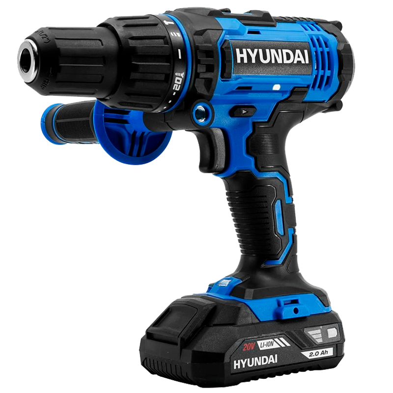 Kit de barreno y atornillador de impacto inalámbrico en marca HYUNDAI, HYKTAI20