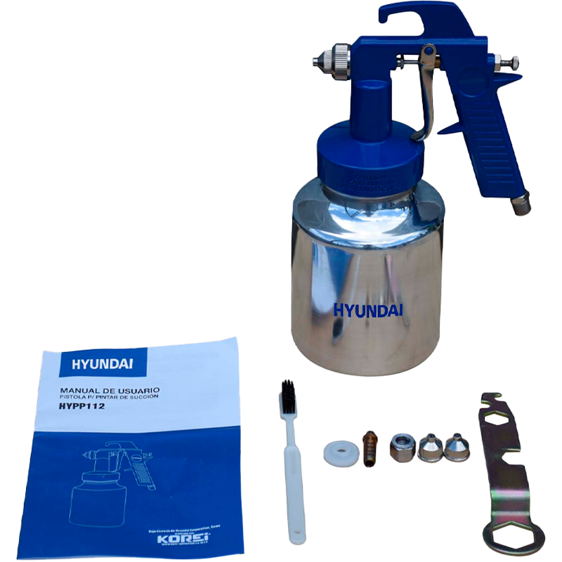 Pistola para pintar de succión con boquilla 1.3mm, baja presión en marca HYUNDAI, HYPP112