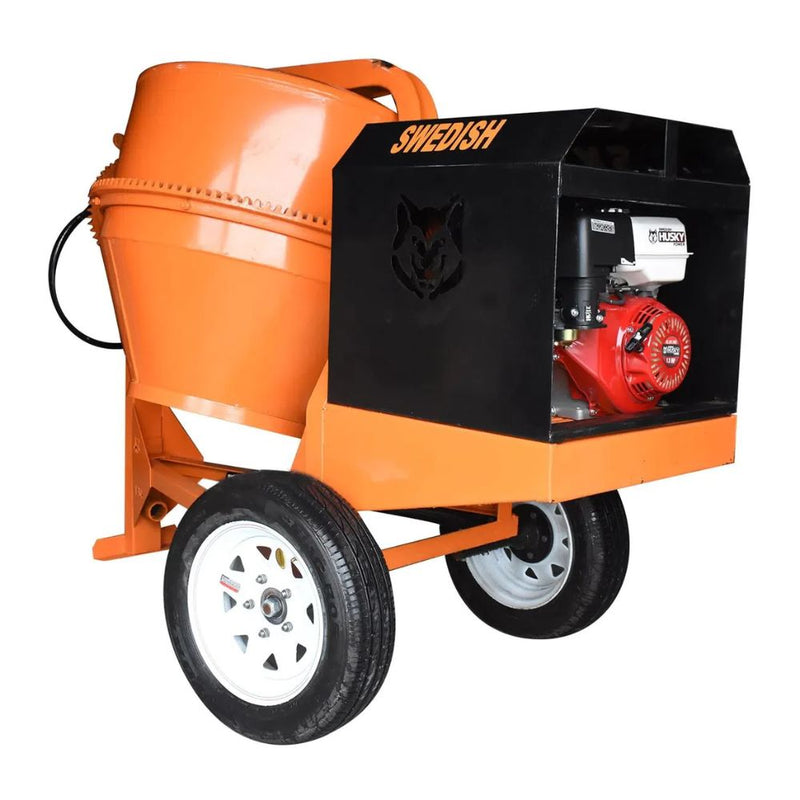 CONCRETERA DE 1 1/2 SACOS, 13 HP, 28-32 RPM, 455 LBS, 4 TIEMPOS, HUSKY, C6.MHKMM1S+RLM1300