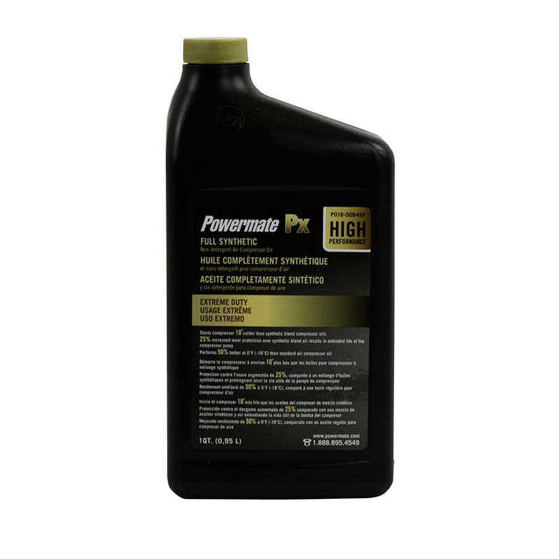 ACEITE PARA COMPRESOR DE AIRE, 1/4 DE GALON FULL SINTETICO. POWERMATE, P018-0084SP