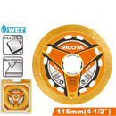 DISCO DIAMANTADO CONTINUO 4-1/2 PLG. EJE 7/8 PLG. PARA CORTE DE AZULEJO Y CERAMICA. RICOTA.