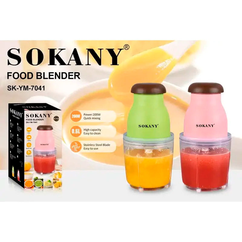 Procesador de alimentos color rosa, Sokany, SK-YM-7041-R