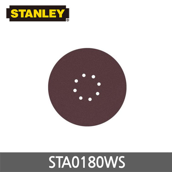 DISCO DE LIJA VELCRO PARA LIJADORA DE PARED DE 225 MM, GRANO 180, 5 PIEZAS, STA0180WS, STANLEY