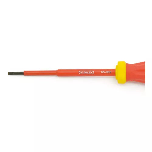 Desarmador plano, 1/8 plgs x4 plgs, aislado, 1000v, Stanley,stmt60163-la, STMT60163-LA