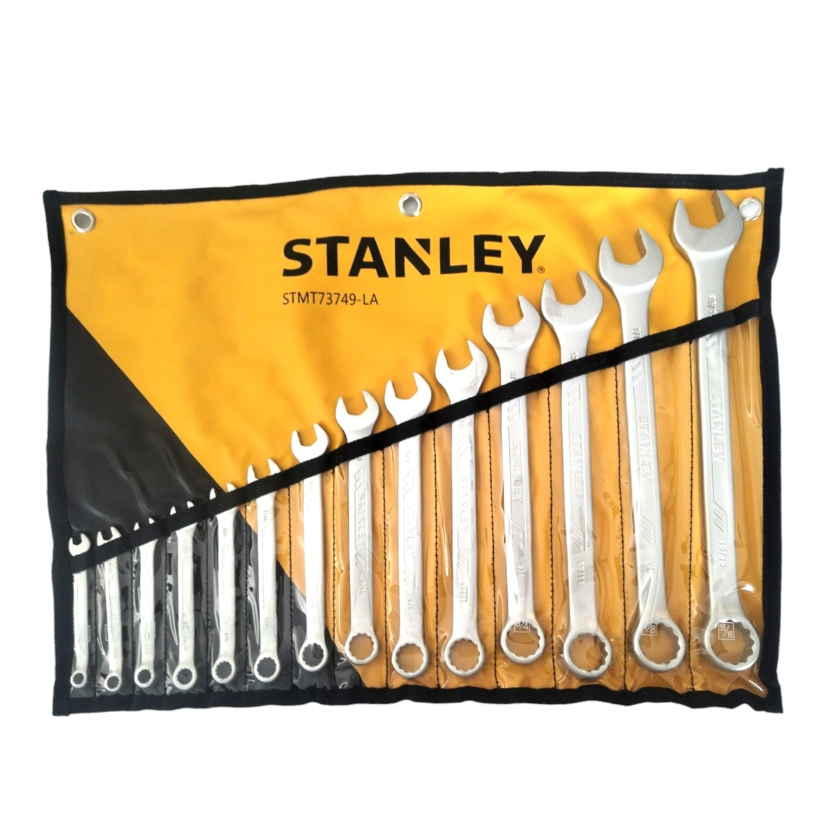 JUEGO DE 14 LLAVES COLA CORONA ANTISLIP, EN PULGADAS, STANLEY, STMT73749-LA