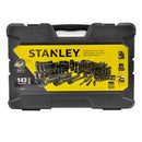 Juego de copas, raíz 1/4 plgs, 3/8 plgs, 1/2 plgs, 143 piezas, Stanley, stmt74084