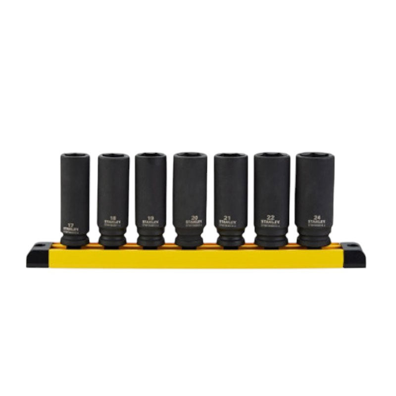 JUEGO COPAS DE IMPACTO DE 7 PIEZAS, RAIZ 1/2 PLG, MILIMETRICAS, STANLEY, STMT74737CCT