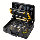 KIT DE HERRAMIENTAS PARA MANTENIMIENTO 142 PIEZAS, LLAVES, COPAS, RATCH, ALICATES, DESTORNILLADORES. STANLEY
