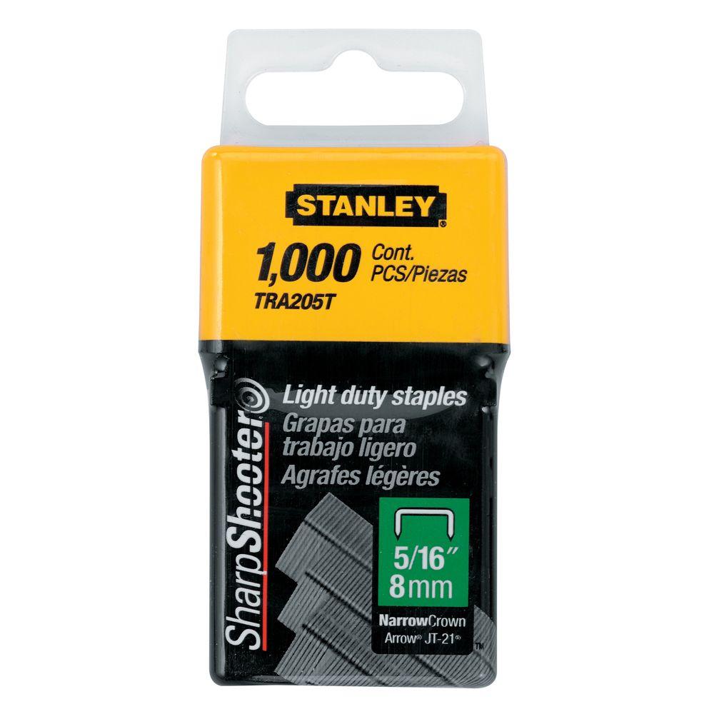 CAJA DE GRAPAS DE 5/16PULG, 1000 PIEZAS, USO LIGERO, PARA TR35, TR40 Y TR45. TRA204T, STANLEY, TRA205T