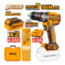 Barreno percutor inalámbrico, 20 voltios, Ingco, UCIDLI20968