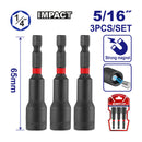 JUEGO DE 3 SUJETADORES MAGNETICOS DE IMPACTO, TUERCA DE 5/16, LARGO, 2 9/16 PULG. VASTAGO 1/4 PULG. EMTOP