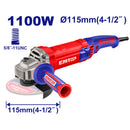 PULIDORA/ESMERILADORA 4 1/2 PULGADAS. 1,100 WATTS, 12,000 RPM. EJE 5/8. EMTOP
