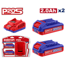 Kit de 2 baterías y cargador de 20 voltios, Emtop, ULBCPK2212