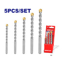 JUEGO DE 5 BROCAS PARA CONCRETO 5/32 3/16 1/4 5/16 Y 3/8. EMTOP, ULCDB5051