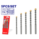 JUEGO DE 5 BROCAS PARA CONCRETO 5/32 3/16 1/4 5/16 Y 3/8. EMTOP