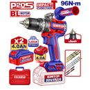 BARRENO PERCUTOR INALAMBRICO DE 1/2 PLG, 20 VOLTIOS, TORQUE 96NM, EMTOP, ULCIDL209688