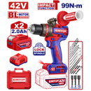 Barreno percutor inalámbrico de 42 voltios, 99 NM, Emtop, ULCIDL429982