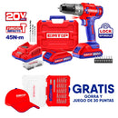 Oferta Barreno percutor inalámbrico de 3/8 pulgadas, con juego de puntas de relojero gratis, Emtop, ULCIDL6200128-OF