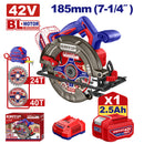 Sierra circular inalámbrica 7 1/4 de 42 voltios, Emtop, ULCS4218511